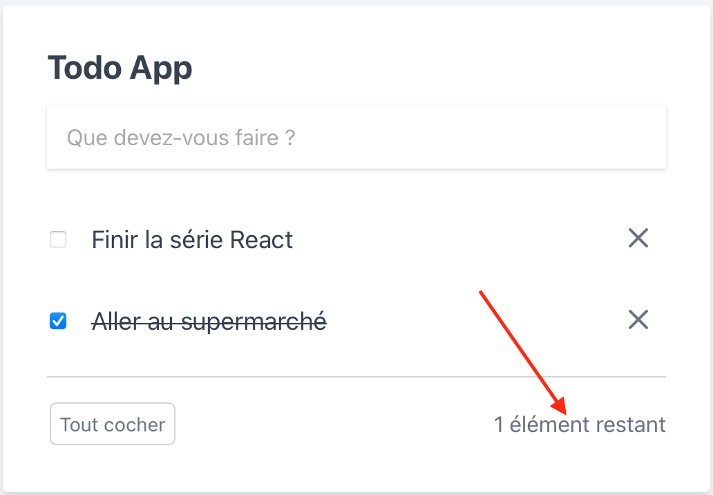 Todo app with working French plural